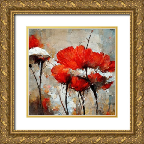 Poppy Playhouse II Gold Ornate Wood Framed Art Print with Double Matting by Sasha