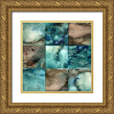 Sea Patches I Gold Ornate Wood Framed Art Print with Double Matting by Sasha