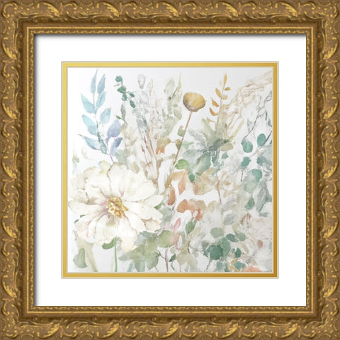 Soft Touches Two Gold Ornate Wood Framed Art Print with Double Matting by Sasha