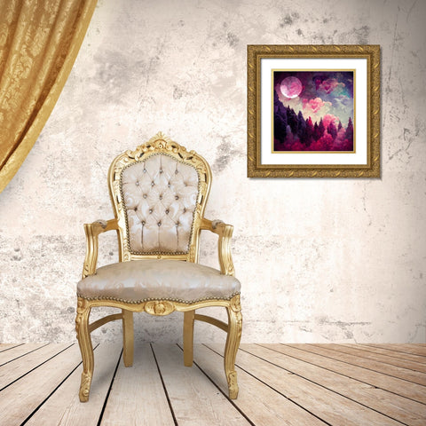 Impossible Forest Gold Ornate Wood Framed Art Print with Double Matting by Sasha