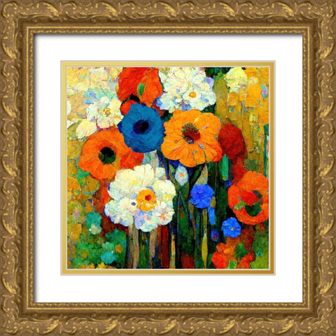 Sashas Garden I Gold Ornate Wood Framed Art Print with Double Matting by Sasha