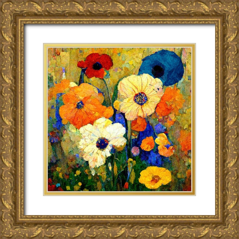 Sashas Garden II Gold Ornate Wood Framed Art Print with Double Matting by Sasha