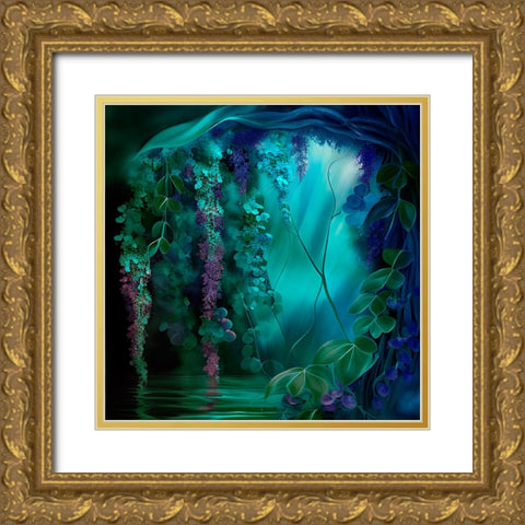 Mushroom Dream Gold Ornate Wood Framed Art Print with Double Matting by Sasha