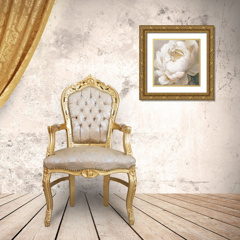 Peony Poses I Gold Ornate Wood Framed Art Print with Double Matting by Sasha