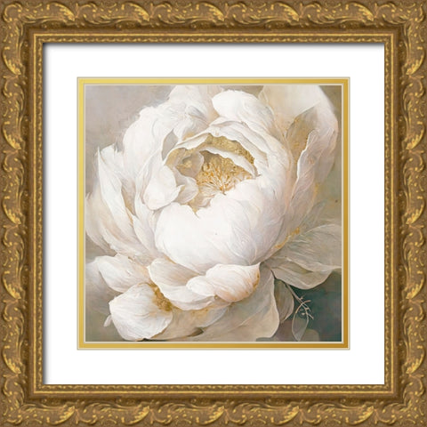 Peony Poses I Gold Ornate Wood Framed Art Print with Double Matting by Sasha