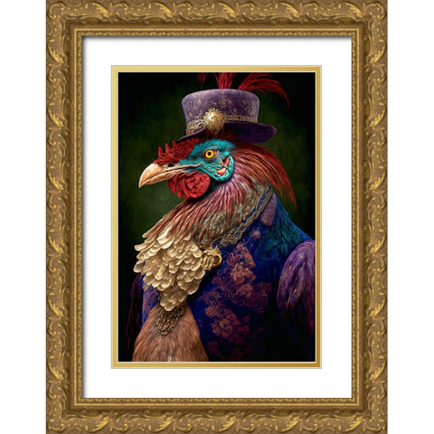 Coloratura II Gold Ornate Wood Framed Art Print with Double Matting by Sasha