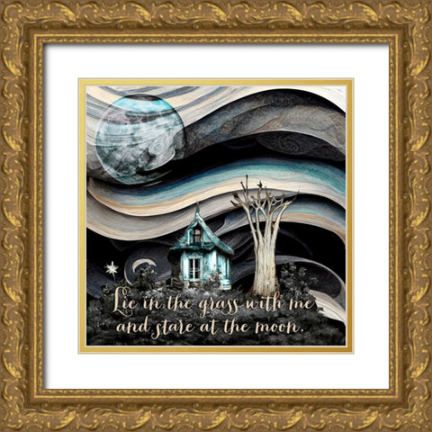 Life in the Grass Gold Ornate Wood Framed Art Print with Double Matting by Sasha