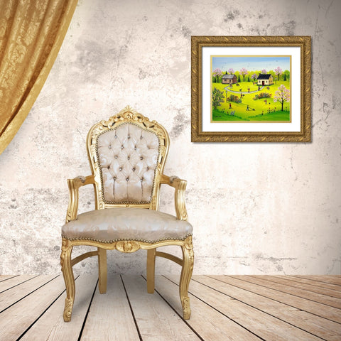 Beautiful Day Gold Ornate Wood Framed Art Print with Double Matting by Mark, Sharon