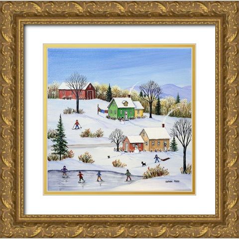 Having a Good Time Gold Ornate Wood Framed Art Print with Double Matting by Mark, Sharon