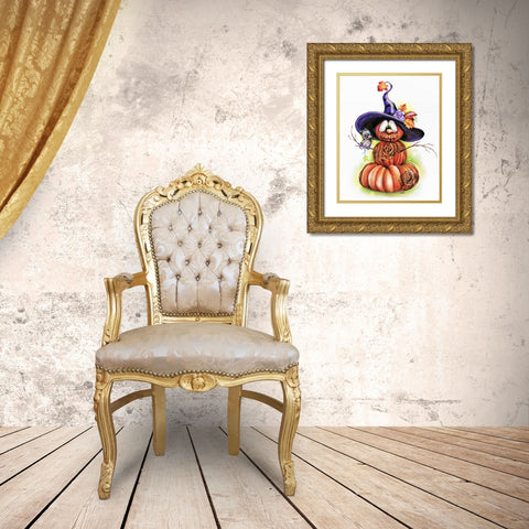 Jack O Man 2 Gold Ornate Wood Framed Art Print with Double Matting by Sheena Pike Art