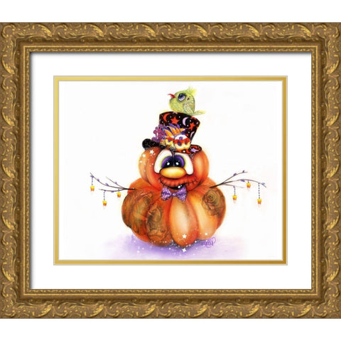 Jack O Man 3 Gold Ornate Wood Framed Art Print with Double Matting by Sheena Pike Art