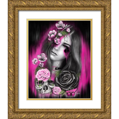 Ravenous Gold Ornate Wood Framed Art Print with Double Matting by Sheena Pike Art