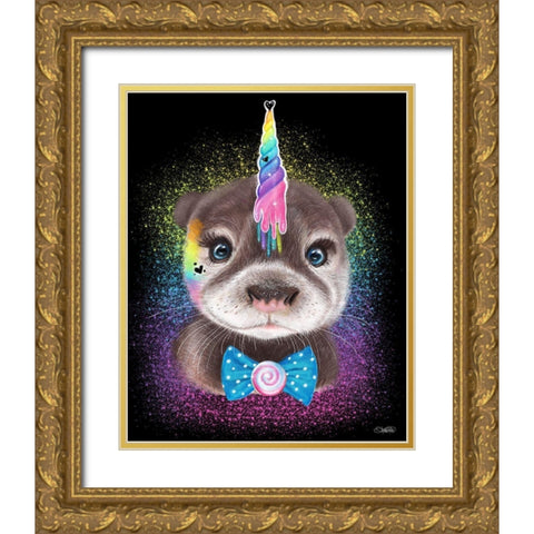 OtterCorn Gold Ornate Wood Framed Art Print with Double Matting by Sheena Pike Art