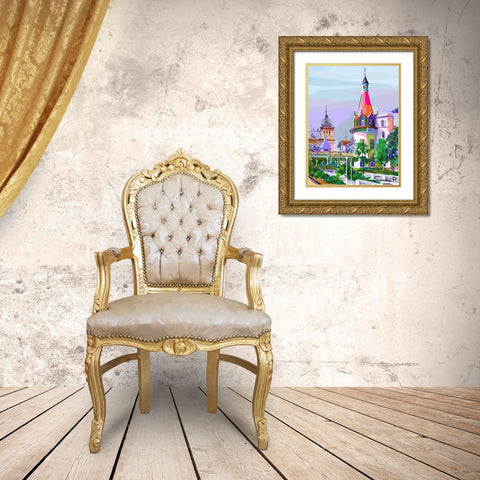The Palace 2 Gold Ornate Wood Framed Art Print with Double Matting by Pansanit, Surapol