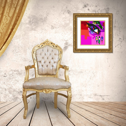 Beautiful Eyes Gold Ornate Wood Framed Art Print with Double Matting by Pansanit, Surapol
