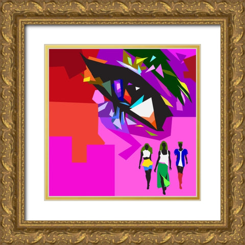 Beautiful Eyes Gold Ornate Wood Framed Art Print with Double Matting by Pansanit, Surapol