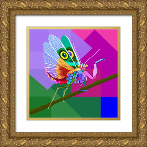 The Locust 3 Gold Ornate Wood Framed Art Print with Double Matting by Pansanit, Surapol