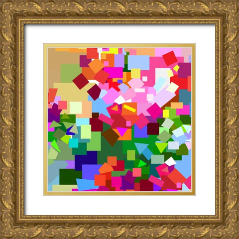 Beautiful Flowers Gold Ornate Wood Framed Art Print with Double Matting by Pansanit, Surapol