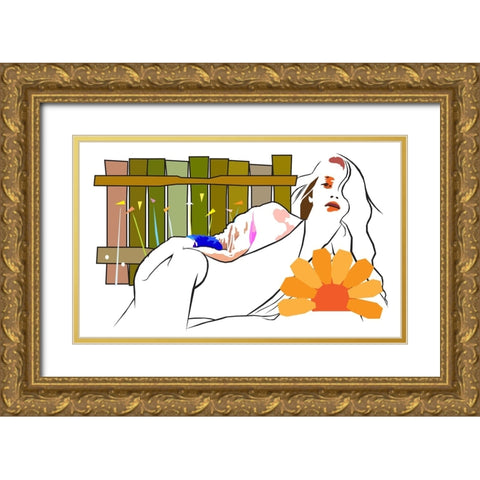 Super Model Gold Ornate Wood Framed Art Print with Double Matting by Pansanit, Surapol