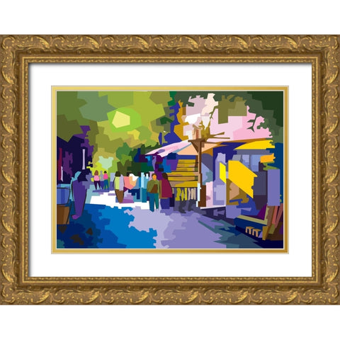 Landskape 001 Gold Ornate Wood Framed Art Print with Double Matting by Pansanit, Surapol