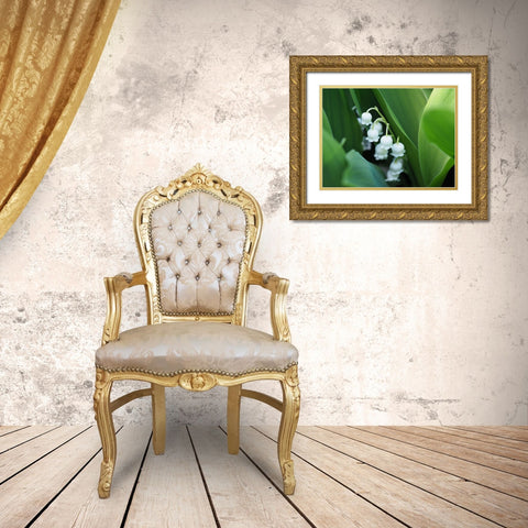 Clochettes Gold Ornate Wood Framed Art Print with Double Matting by Bonin, Suzanne