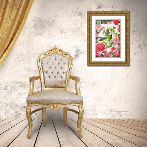 All The Flowers Gold Ornate Wood Framed Art Print with Double Matting by The Font Diva
