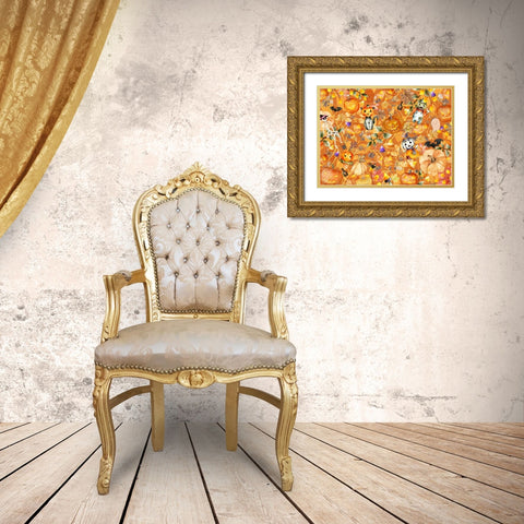 This is Halloween Gold Ornate Wood Framed Art Print with Double Matting by The Font Diva