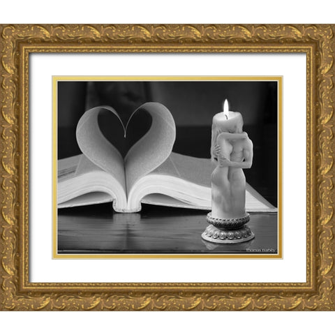 Love Story Gold Ornate Wood Framed Art Print with Double Matting by Barbey, Thomas