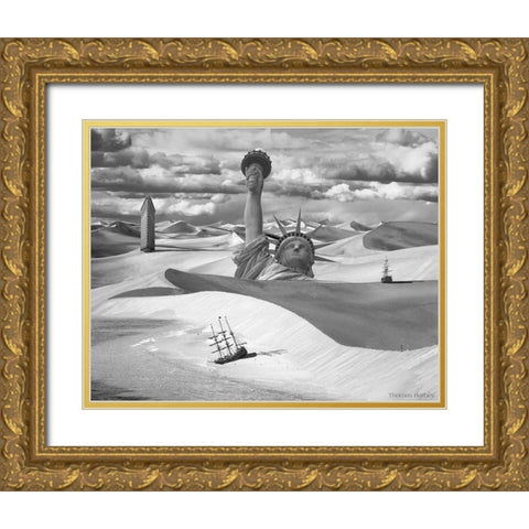 Poor Navigation Gold Ornate Wood Framed Art Print with Double Matting by Barbey, Thomas