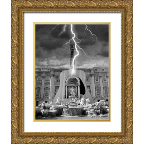 Striking A Chord Gold Ornate Wood Framed Art Print with Double Matting by Barbey, Thomas