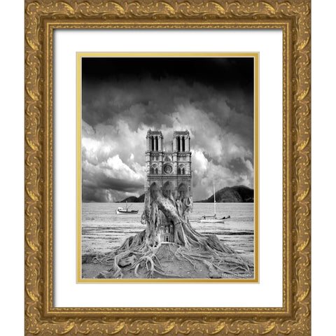 Stumped Gold Ornate Wood Framed Art Print with Double Matting by Barbey, Thomas
