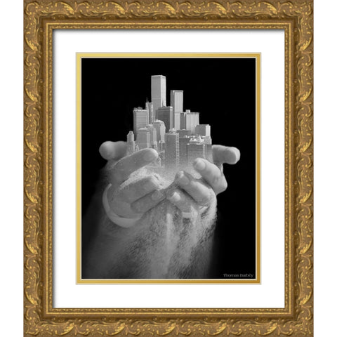 Urban Offering Gold Ornate Wood Framed Art Print with Double Matting by Barbey, Thomas
