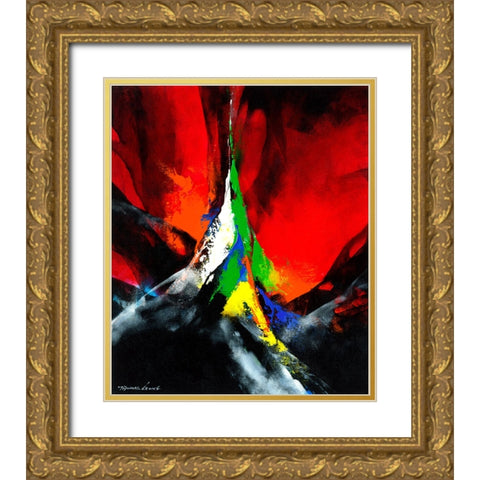 Joyful II Gold Ornate Wood Framed Art Print with Double Matting by Leung, Thomas