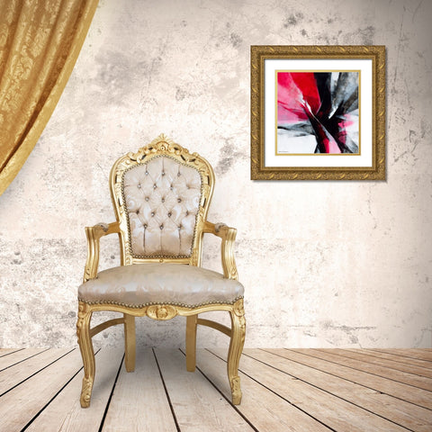 Action 2 Gold Ornate Wood Framed Art Print with Double Matting by Leung, Thomas