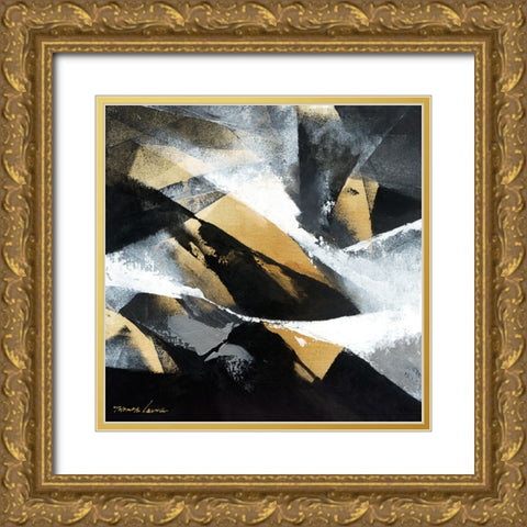 Gold Fusion 1 Gold Ornate Wood Framed Art Print with Double Matting by Leung, Thomas