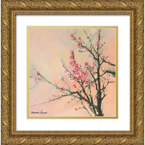 Little Blossom Gold Ornate Wood Framed Art Print with Double Matting by Leung, Thomas