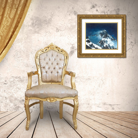 Snow Peak Gold Ornate Wood Framed Art Print with Double Matting by Leung, Thomas