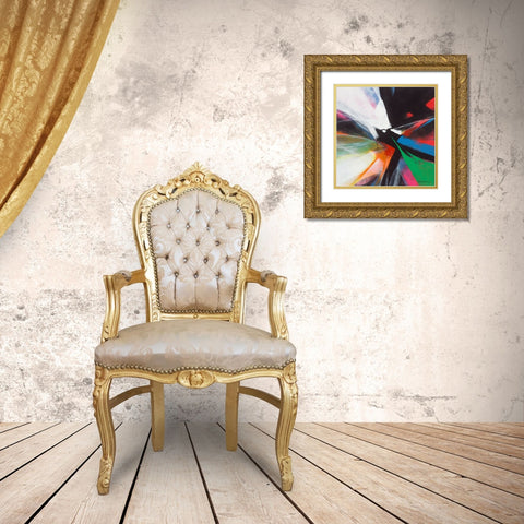 Dancing Color 4 Gold Ornate Wood Framed Art Print with Double Matting by Leung, Thomas