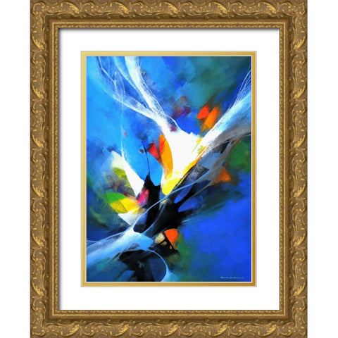Surprise Gold Ornate Wood Framed Art Print with Double Matting by Leung, Thomas