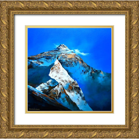 The Peace Holy Mountain Gold Ornate Wood Framed Art Print with Double Matting by Leung, Thomas