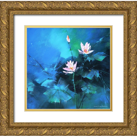 Gentlement Gold Ornate Wood Framed Art Print with Double Matting by Leung, Thomas