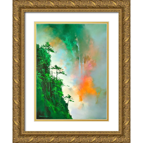 Wonderland Gold Ornate Wood Framed Art Print with Double Matting by Leung, Thomas