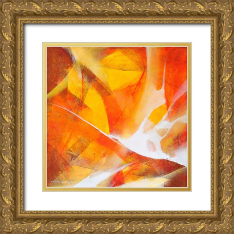 Fly Up Gold Ornate Wood Framed Art Print with Double Matting by Leung, Thomas