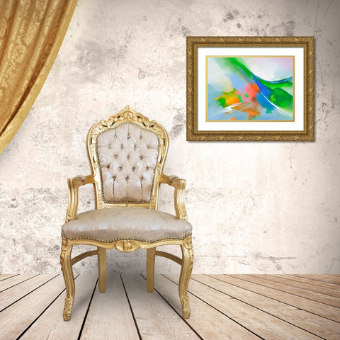 The Essence of Light Gold Ornate Wood Framed Art Print with Double Matting by Leung, Thomas