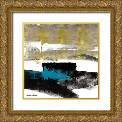 Wave 11 Gold Ornate Wood Framed Art Print with Double Matting by Leung, Thomas