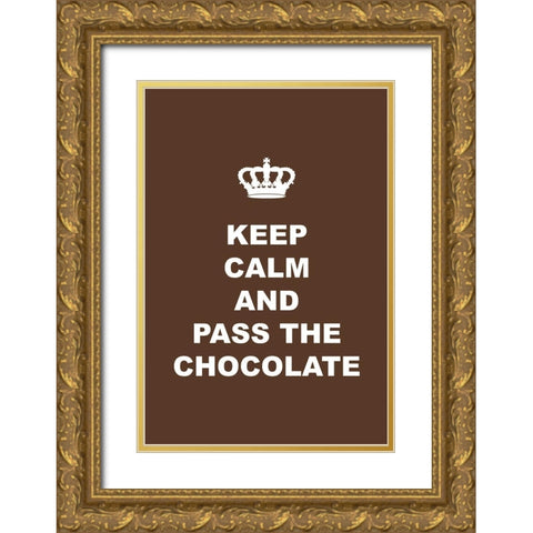 Pass The Chocolate Gold Ornate Wood Framed Art Print with Double Matting by Lavoie, Tina