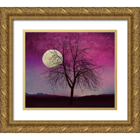 Pink Twilight Gold Ornate Wood Framed Art Print with Double Matting by Lavoie, Tina