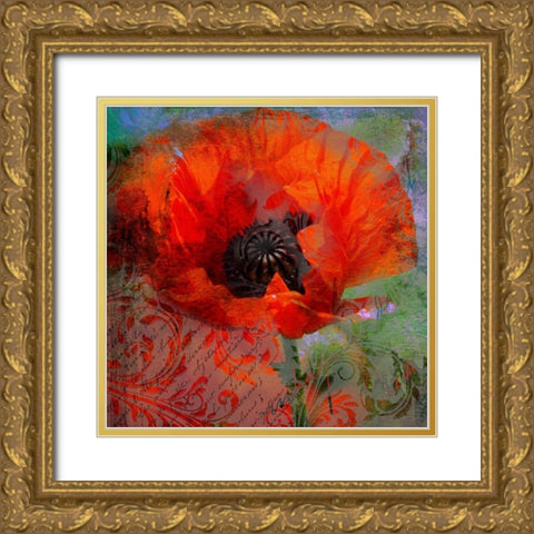 Tea And Memories Gold Ornate Wood Framed Art Print with Double Matting by Lavoie, Tina