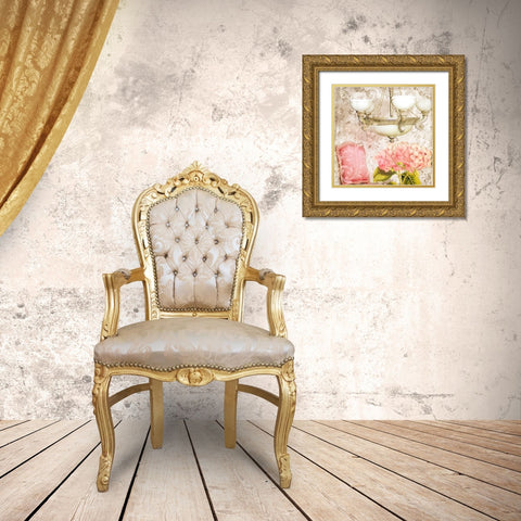 Bella Ortensia Gold Ornate Wood Framed Art Print with Double Matting by Lavoie, Tina