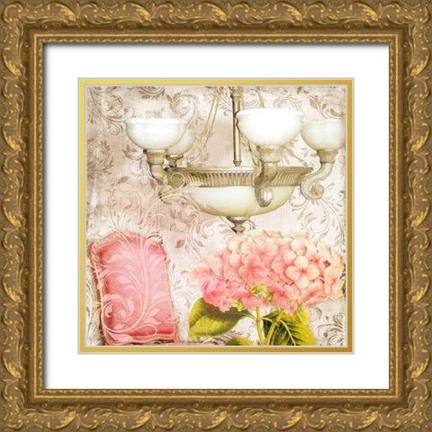 Bella Ortensia Gold Ornate Wood Framed Art Print with Double Matting by Lavoie, Tina